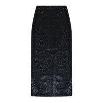 Saia Midi Feminina Endless com Lantejoula Preto