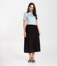 Saia Midi Feminina Evase Marrante Renaluci Preto Saia Midi Feminina Evase Marrante Renaluci Preto