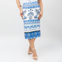 Saia Midi Feminina Floral Estampada Casual Moda Elegante Confortável Tendência 2025 Saia Midi Feminina Floral Estampada Casual Moda Elegante Confortável Tendência 2025