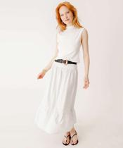 Saia Midi Feminina Listrada Babado Marisa-58079 Saia Midi Feminina Listrada Babado Marisa-58079