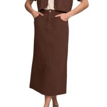 Saia Midi Feminina Yexx 100% Algodão Saia Midi Feminina Yexx 100% Algodão