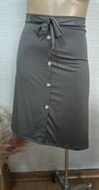 Saia midi godê evasê moda evangélica midi com botões e laço na cintura plus size