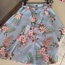 Saia midi godê florida Saia midi godê florida