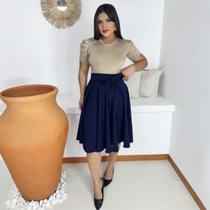 Saia Midi Godê Moda Evangélica Feminina