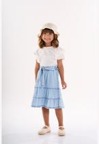Saia Midi Infantil em Jeans Up Baby
