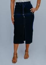 Saia Midi Jeans Pikuxa 6382