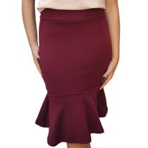 Saia Midi Lisa Tubinho Babado congresso Festas Oferta Barato Saia Midi Lisa Tubinho Babado congresso Festas Oferta Barato
