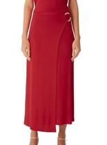 Saia Midi Malwee 1000132938 Feminina Com Argola Viscose T. P/GG Saia Midi Malwee 1000132938 Feminina Com Argola Viscose T. P/GG