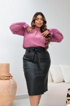 Saia Midi material sintético Moda Evangélica Plus Saia Midi material sintético Moda Evangélica Plus