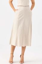 Saia Midi PKS Linho Natural Saia Midi PKS Linho Natural