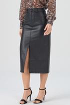 Saia Midi PKS material sintético Preta Saia Midi PKS material sintético Preta