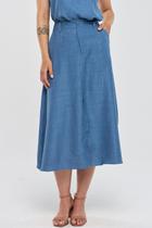 Saia Midi PKS Risca Azul Saia Midi PKS Risca Azul