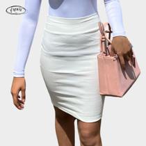 Saia midi social lapis bengaline moda evangelica secretária justa confortável modelos plus size