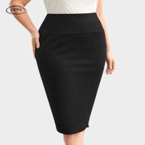 Saia midi social lapis bengaline moda evangelica secretária justa confortável modelos plus size