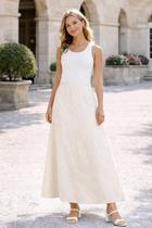 Saia Midi Stella Elegante com Caimento Leve Cor:PérolaTamanho:42