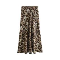 Saia Midi Vintage com Estampa de Leopardo - Cintura Alta - Estilo Elegante e Casual