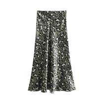 Saia Midi Vintage com Estampa de Leopardo - Cintura Alta - Estilo Elegante e Casual