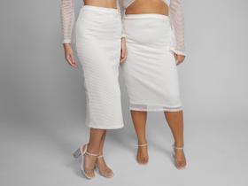 Saia Midi Vista Magalu x Letticia Munniz Malha Mesh Saia Midi Vista Magalu x Letticia Munniz Malha Mesh