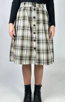 Saia midi xadrez 100% algodão 20203/2