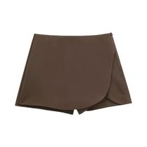 Saia Mini Assimétrica Preta De Cintura Alta Para Mulheres, Moda Casual De Verão Saia Mini Assimétrica Preta De Cintura Alta Para Mulheres, Moda Casual De Verão