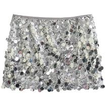 Saia Mini De Cintura Alta Para Mulheres Com Lantejoulas Brilhantes Em Prata E Preto Estilo Coreano Saia Mini De Cintura Alta Para Mulheres Com Lantejoulas Brilhantes Em Prata E Preto Estilo Coreano