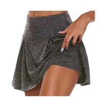 Saia Mini De Cintura Alta Para Mulheres, Secagem Rápida, Cor Sólida, Para Tênis, Dança E Fitness,