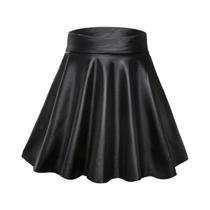 Saia Mini De material sintético De Cintura Alta Para Mulheres, Saia A-Line Versátil, Ajuste Slim Saia Mini De material sintético De Cintura Alta Para Mulheres, Saia A-Line Versátil, Ajuste Slim