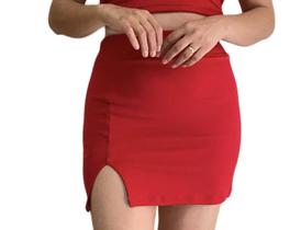 Saia Mini Feminina Com Fenda, Moda Verão Gringa ,Vivi Rangel