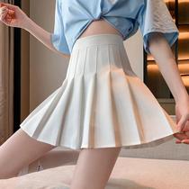 Saia Mini Plissada De Cintura Alta Branca Para Mulheres Verão Saia A-Line JK Para Dança Moda