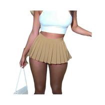 Saia Mini Plissada De Cintura Alta Feminina Primavera 2024 Estilo Y2K Xadrez Elástica Em a