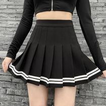 Saia Mini Plissada Listrada De Cintura Alta Para Mulheres, Elástica, Estilo A-Line, Moda De Verão