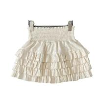 Saia Mini Preta De Cintura Alta Com Babados Y2K Streetwear Kawaii Renda Modelo Evasê Moda Coreana De