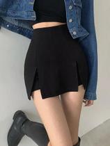 Saia Mini Preta De Cintura Alta Em a Para Mulheres, Verão, Escritório, Saia Curta Com Pernas Largas Saia Mini Preta De Cintura Alta Em a Para Mulheres, Verão, Escritório, Saia Curta Com Pernas Largas