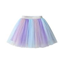 Saia Mini Princesa De Verão Para Meninas, Colorida Com Patchwork, Roupa Escolar, Fantasia De Dança