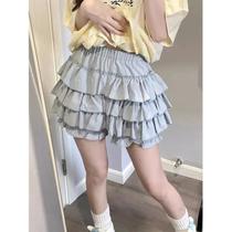 Saia Mini Rosa E Branca Y2K Com Babados Para Mulheres, Cintura Alta, Estilo Kawaii Lolita, Laço,