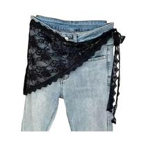 Saia Mini Slim Fit Com Detalhes Em Renda Estilo Coreano Y2K Para Mulheres