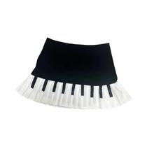Saia Mini Slim Fit Em Preto E Branco Estilo Y2K Para Mulheres, Moda De Primavera Estilo Harajuku Com Saia Mini Slim Fit Em Preto E Branco Estilo Y2K Para Mulheres, Moda De Primavera Estilo Harajuku Com