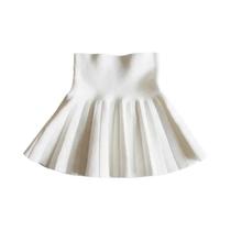 Saia Mini Tutu Plissada De Malha De Cintura Alta Para Meninas Bebês, Roupa Escolar De Princesa Para