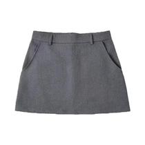 Saia Mini Vintage De Cintura Alta Para Mulheres, Zíper Traseiro Sólido, Saia Chic Para Mulheres Saia Mini Vintage De Cintura Alta Para Mulheres, Zíper Traseiro Sólido, Saia Chic Para Mulheres
