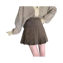 Saia Mini Xadrez Rosa Para Mulheres, Cintura Alta, Plissada, Kawaii, Uniforme Escolar Japonês, Verão