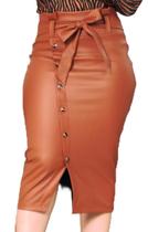 Saia Moda Evangélica Com Ziper e Laço