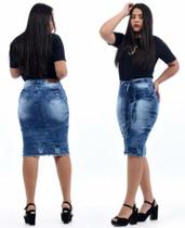Saia Moda Evangélica  Jeans com Lycra REF: (S10)