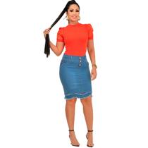 Saia Moda Evangélica Jeans