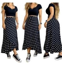 Saia Modelo Envelope Estampada E Lisa Moda Feminina Saia Modelo Envelope Estampada E Lisa Moda Feminina