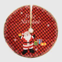 Saia P/ Árvore de Natal Temática Papai Noel Presente 60cm