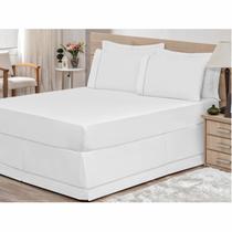 Saia P/ Cama Box Casal Padrão 01 Peça Branco - Bordados Ricardo