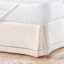 Saia p/ Cama Box King Probox Ponto Palito Lavive - Palha -