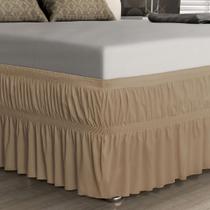 Saia P/ Cama Box - Malha - King Size - Bege - Adomes Saia P/ Cama Box - Malha - King Size - Bege - Adomes