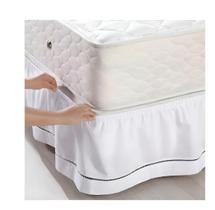 Saia p/ Cama Box Solteiro Probox Ponto Palito Lavive Branco