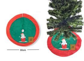 Saia para Árvore de Natal 80cm Diâmetro Tapete Papai Noel - MultiA